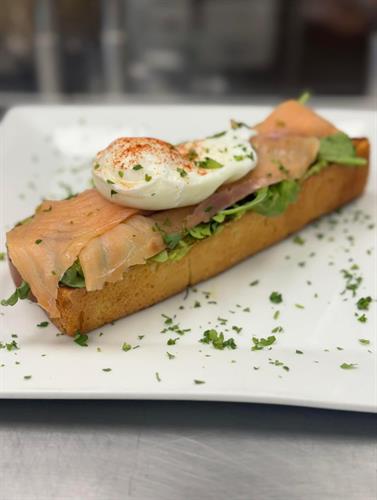 Salmon avocado toast