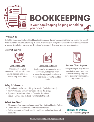 SFS One-Pager, Bookkeeping SFS One-Pager, Bookkeeping