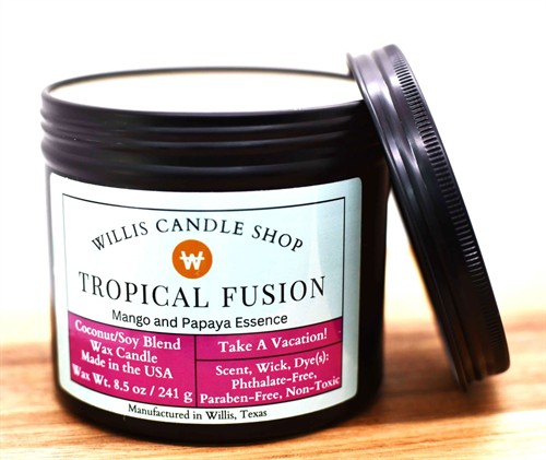 Black Tin Candle: Tropical Fusion