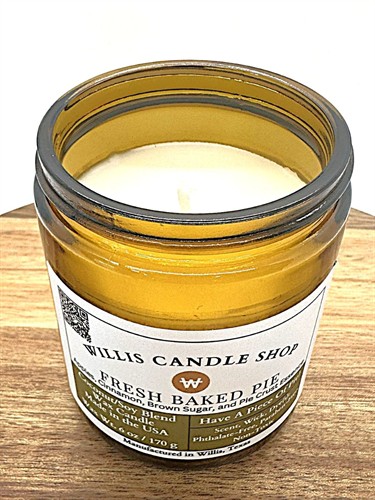 Amber Glass Candle: Fresh Baked Pie