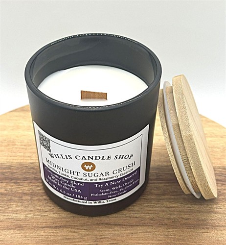 Black Glass Candle: Midnight Sugar Crush