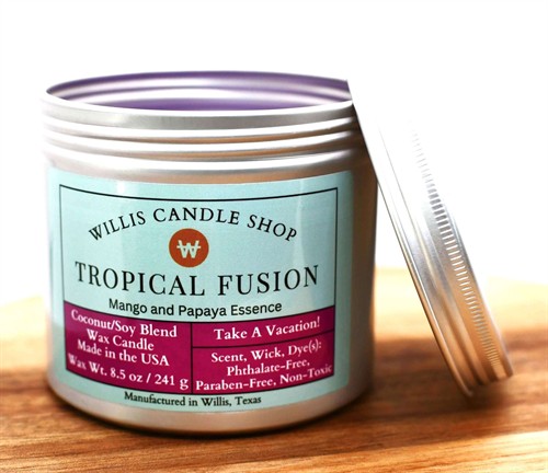 Silver Tin Candle: Tropical Fusion