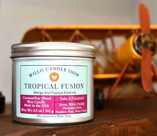 Lifestyle Silver Tin Candle: Tropical Fusion