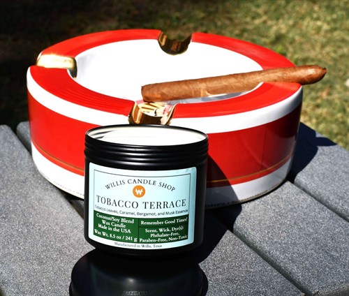 Lifestyle Black Tin Candle: Tobacco Terrace