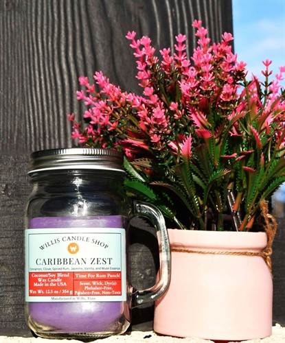 Lifestyle Glass Mug Jar Candle: Caribbean Zest