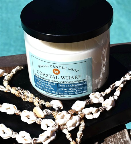 Lifestyle Clear Glass Candle: Coastal Wharf