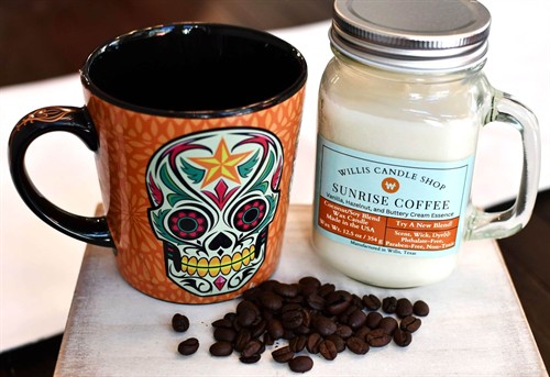 Lifestyle Glass Mug Jar Candle: Sunrise Coffee