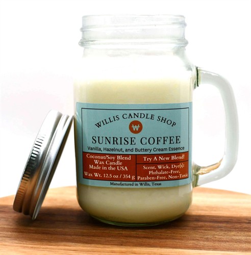 Glass Mug Jar Candle: Sunrise Coffee