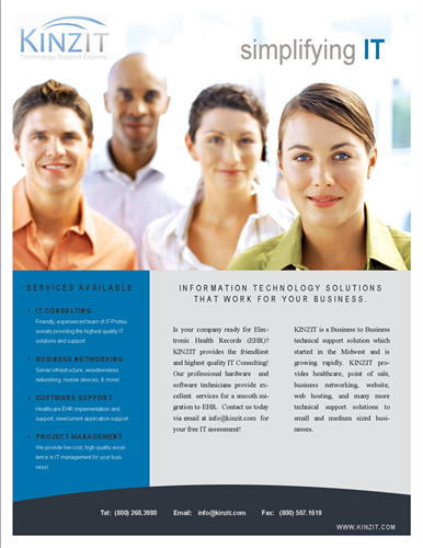 Kinzit Technologies Marketing Brochure