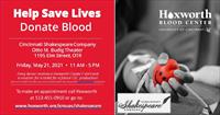 Cincinnati Shakespeare Company Blood Drive