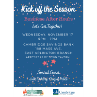 Kick off The Season - Business After Hours at Cambridge Savings Bank