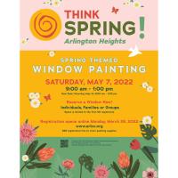Arlington Heights Spring Themed Window Painting