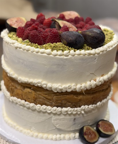 Wedding cake with Baklava in the center!
