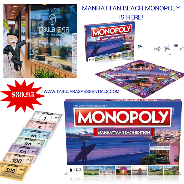 The very first west coast version of Monopoly features Manhattan Beach.  A must have!