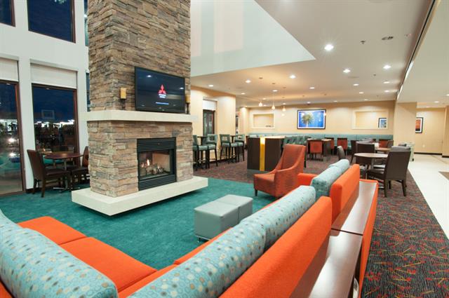Interior guest Lobby area with over 4000 square feet of guest lounging and dining.