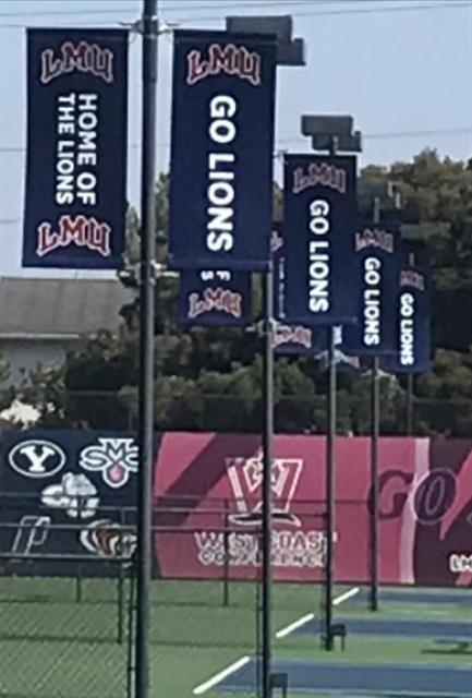 LMU Tennis Stadium banners 2018