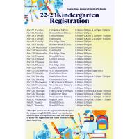 2022-2023 Kindergarten Registration SRC District Schools