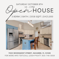 OPEN HOUSE:  7620 Woodmont Road (in HBTS)
