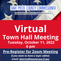 Virtual Town Hall with Santa Rosa County District 4 Commissioner Dave Piech