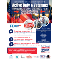 Veterans Day Observance Ceremony and Active Duty & Veterans Transition Conference & Fair at Gulf Coast Veterans Week