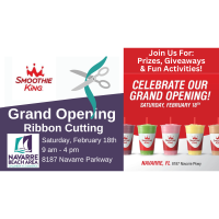 Ribbon Cutting for Grand Opening of Smoothie King Navarre