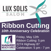 Ribbon Cutting for 10th Anniversary Celebration of Lux Solis Salon