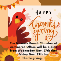 Chamber Office will be closed for Thanksgiving.