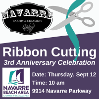 Ribbon Cutting for Navarre Bakery & Creamery’s 3rd Anniversary