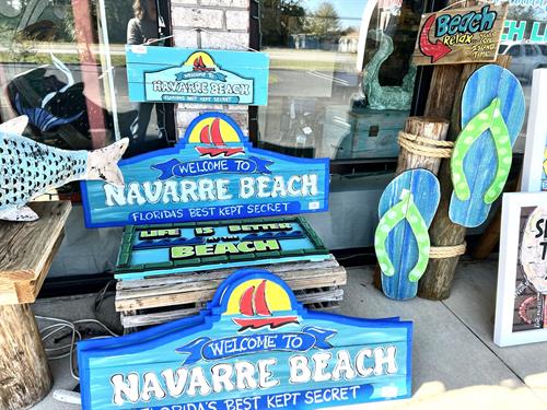 Handmade Navarre Beach Sign