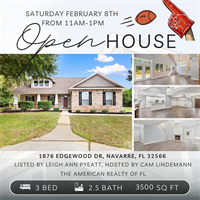 OPEN HOUSE: 1876 Edgewood Dr, Navarre