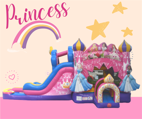 Diamond Princess Wet/Dry Bounce House with Slide