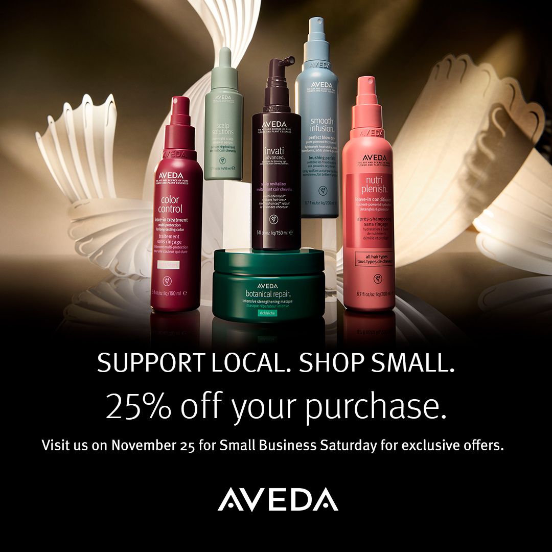 25 OFF Your AVEDA Product Purchase Nov 25, 2023 Calendar Navarre