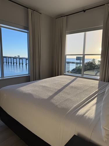 Enjoy a bay view from one of our many suites. 