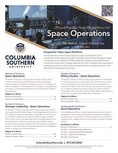 Space Operations Degree Programs 