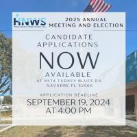 Candidate Applications NOW AVAILABLE for Holley Navarre Water System Board of Directors