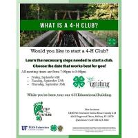 ENROLL IN 4-H TODAY: 4-H Club Leader Meeting