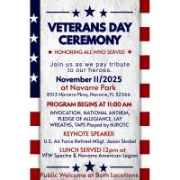 News Release: 11/6/2025 VFW Post 11367 to Host Annual Veterans Day Ceremony
