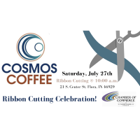 Ribbon Cutting for Cosmos Coffee