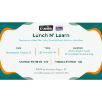 Lunch N’ Learn- Developing a Sales Plan Using GrowthWheel: Shift Into High Gear