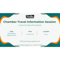 Chamber Travel Information Session – Croatia the Pearl of the Adriatic