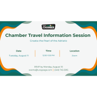 Chamber Travel Information Session – Croatia the Pearl of the Adriatic