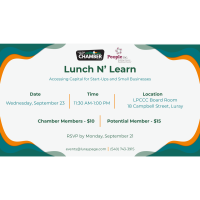Lunch N Learn - Accessing Capital for Start-Ups and Small Businesses