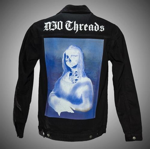 Our sturdy denim jackets feature artwork created by our in-house artist. Our sturdy denim jackets feature artwork created by our in-house artist.