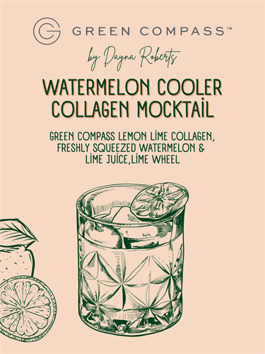 Watermelon Cooler Collagen Mocktail Flyer