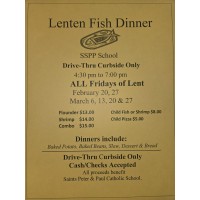 SSPP Catholic School Lenten Fish Dinner