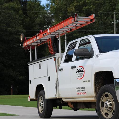 Loaded and ready work trucks