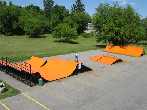 The skate park was the first of its kind built here in Newaygo County.  Since that time it was completely rebuilt using steel to ensure it would last for decades to come.