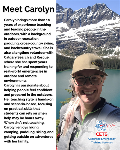 Carolyn - CETS Wilderness First Aid Instructor 