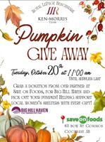 Pumpkin Giveaway Supporting Big Hill Haven - Member Event