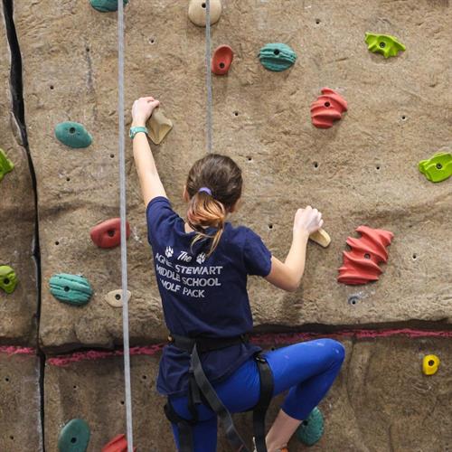 Bob Keefer Center features a 33-ft climbing wall and 12-ft bouldering wall